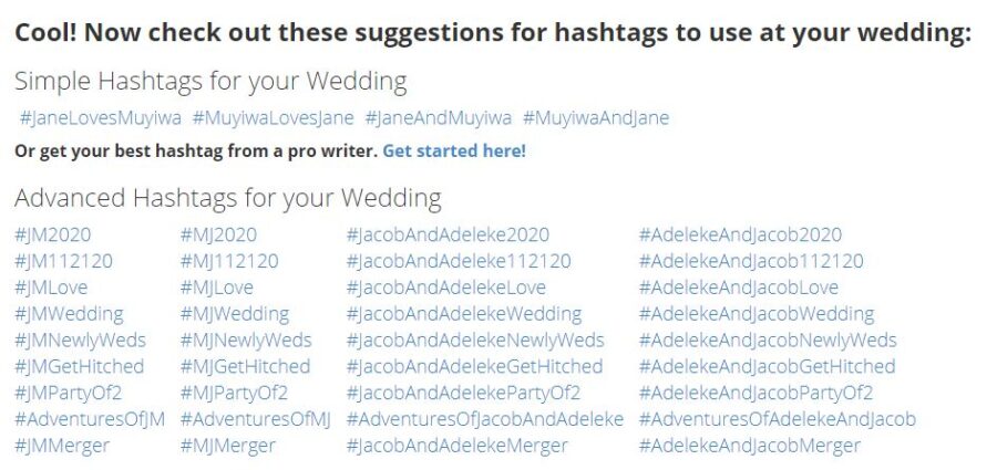 The Wedding Hashtag Generator Bridal Fun World 